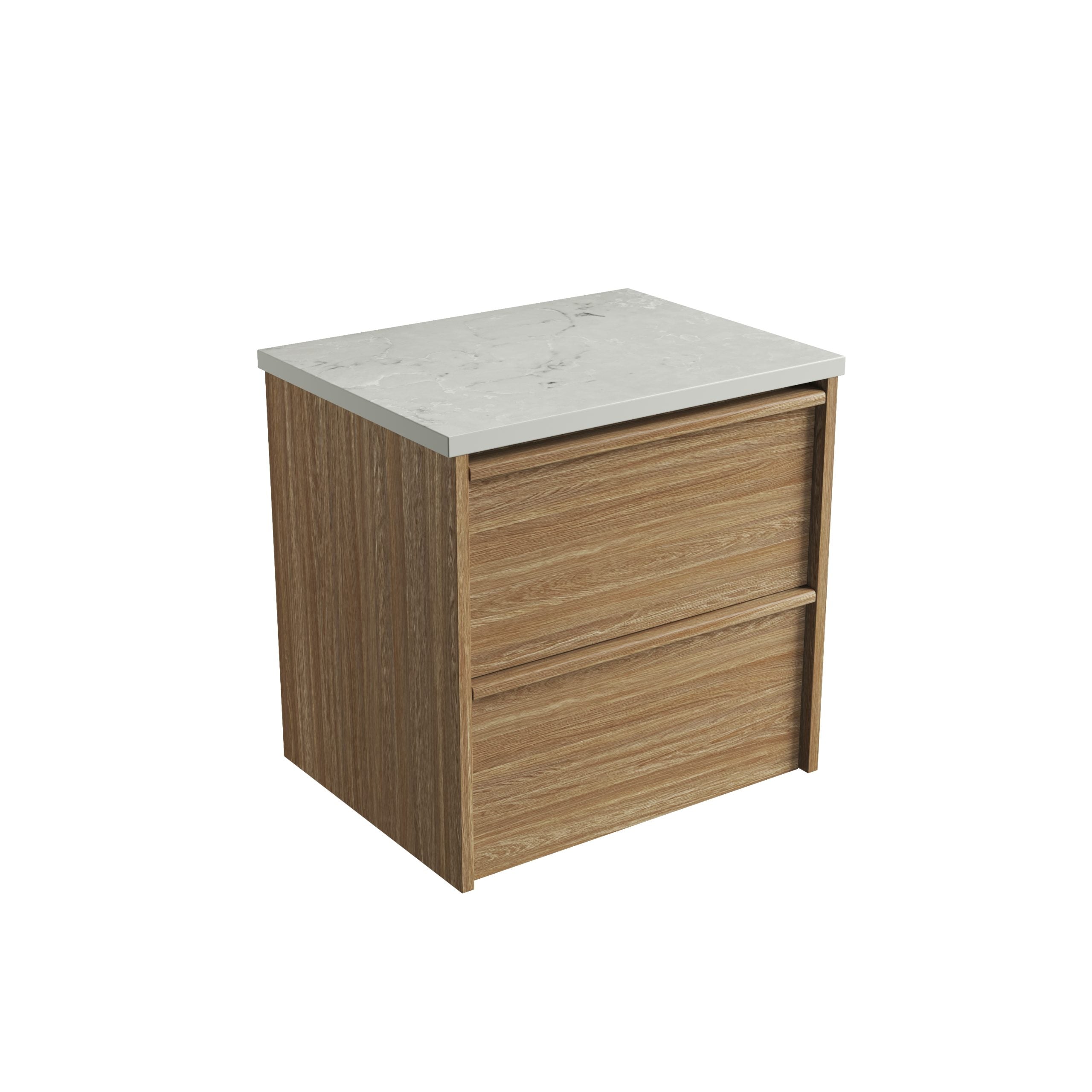Venetta Framed Wall Hung Harvest Oak Vanity - Neche Interiors