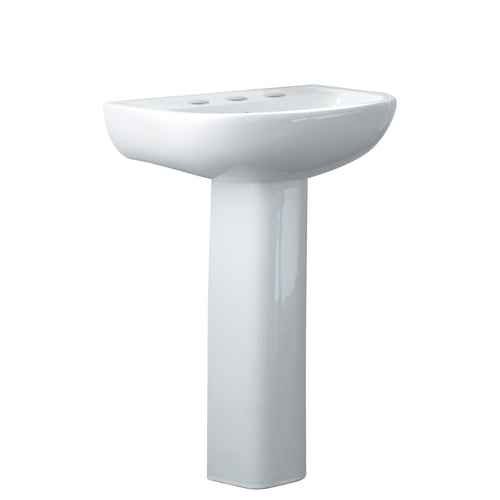 RAK Compact 550 Pedestal Basin, 3 Tap Holes