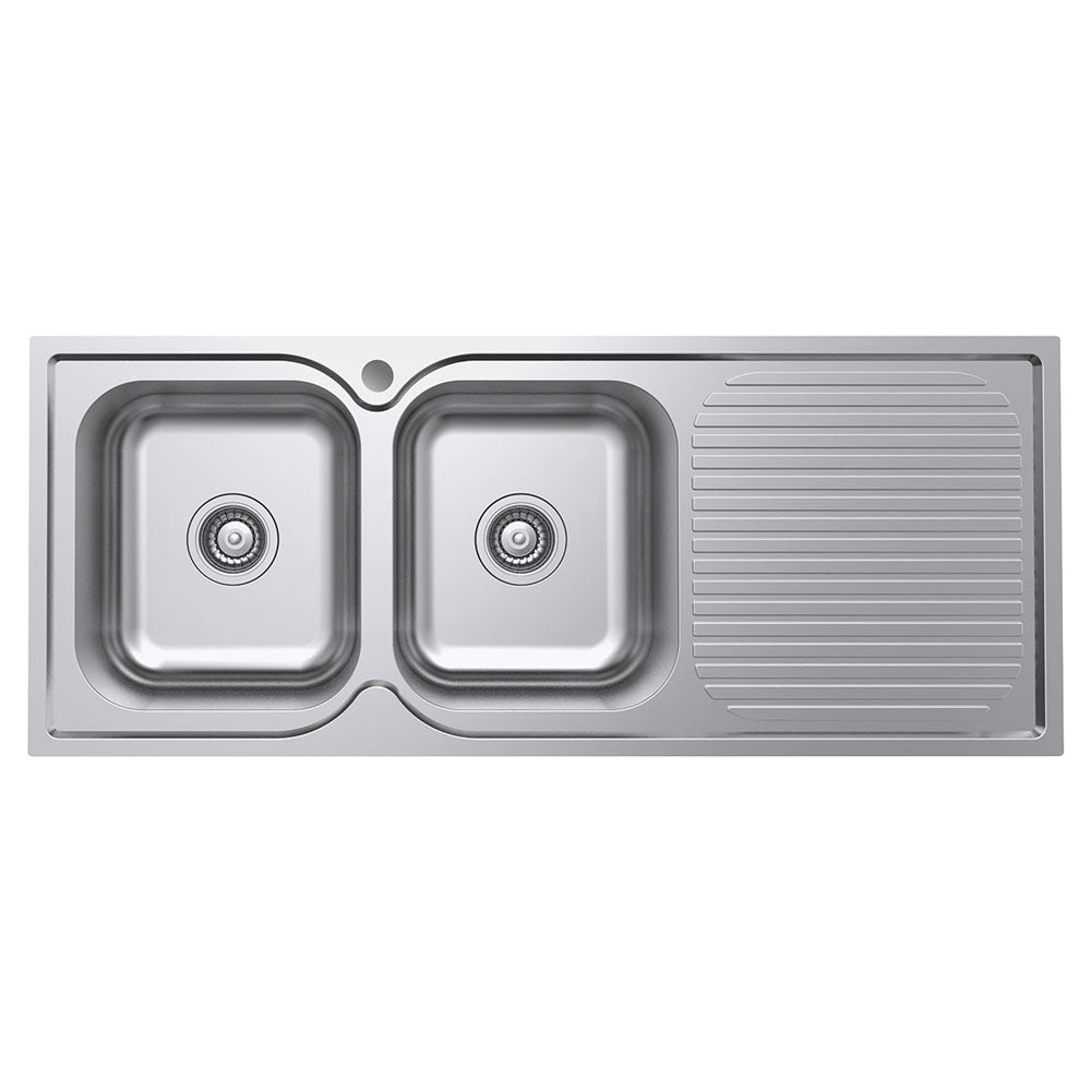 Tiva 1180 Double Kitchen Sink With Drainer