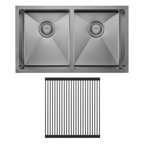 Hana Anti-Scratch 27L/27L Double Kitchen Sink Kit