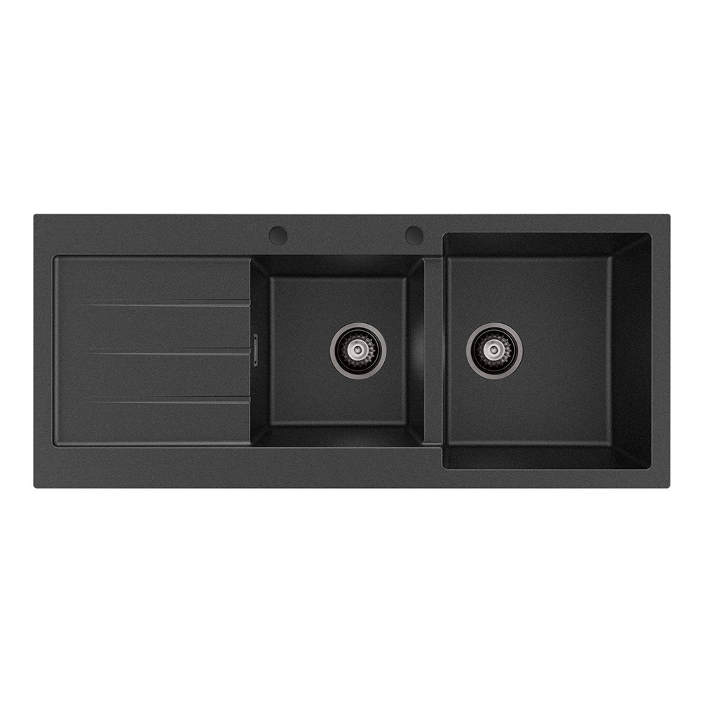 Kuro Granite 2L/22L Double Kitchen Sink With Drainer