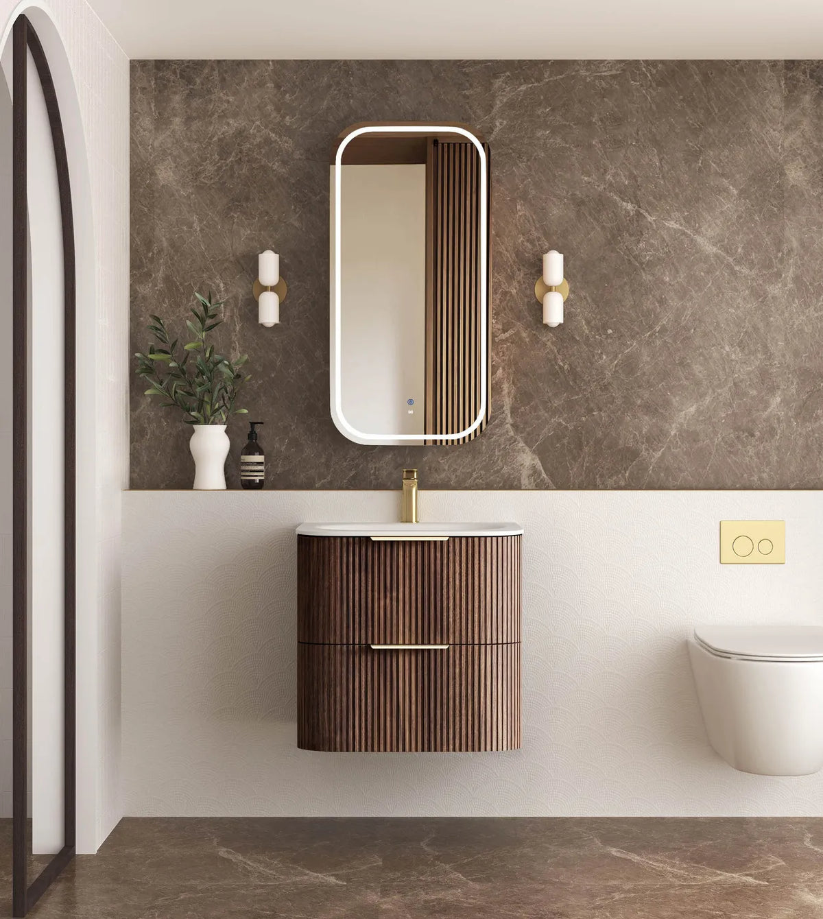 Otti Havana 600mm Chloe Silk 12mm Solid Surface Integrated Top