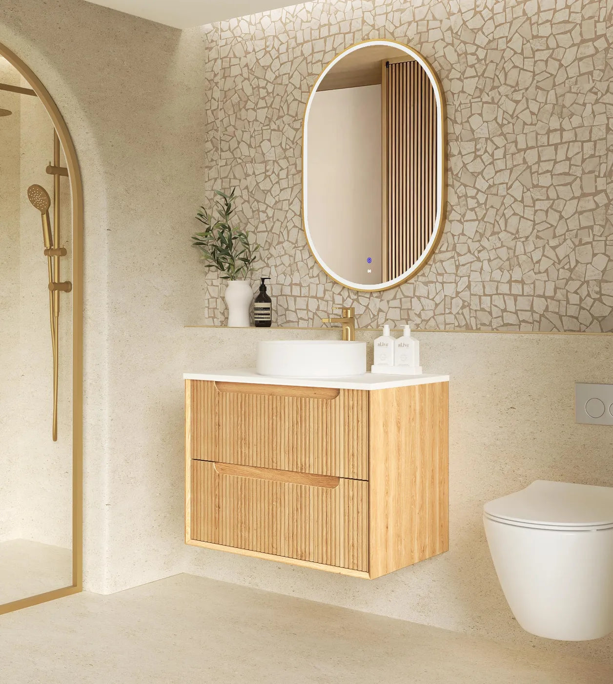 The Byron Collection - Fluted Woodland Oak - Neche Interiors
