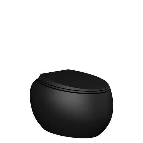 RAK Cloud Wall-Hung Toilet Suite, Matte Black