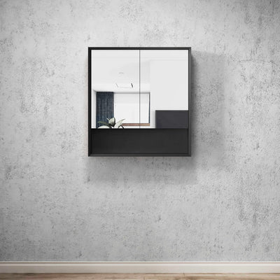 Marlo Shaving Cabinet With Shelf - Matte Black - Neche Interiors
