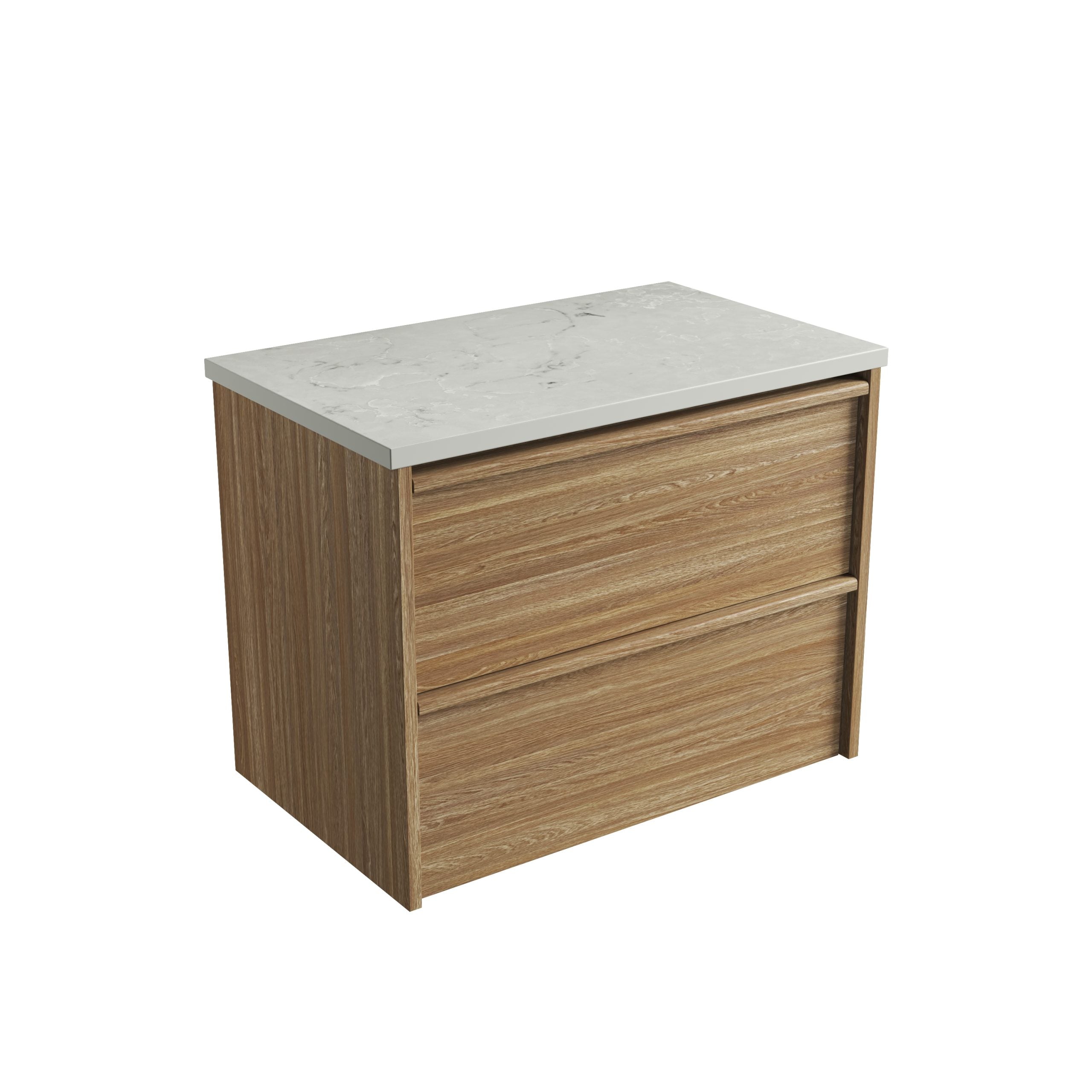 Venetta Framed Wall Hung Harvest Oak Vanity - Neche Interiors