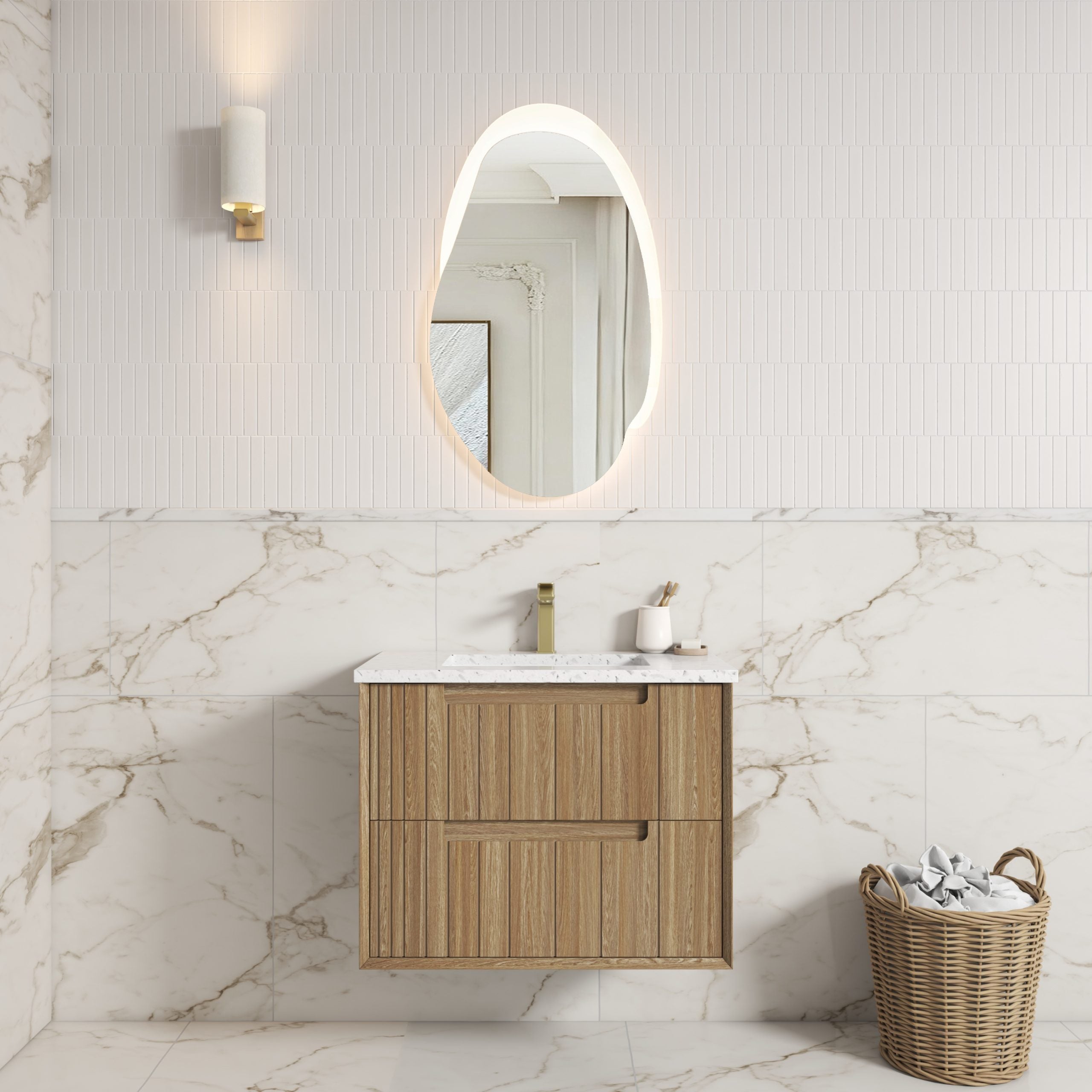 Voulari Framed Wall Hung Vanity - Neche Interiors