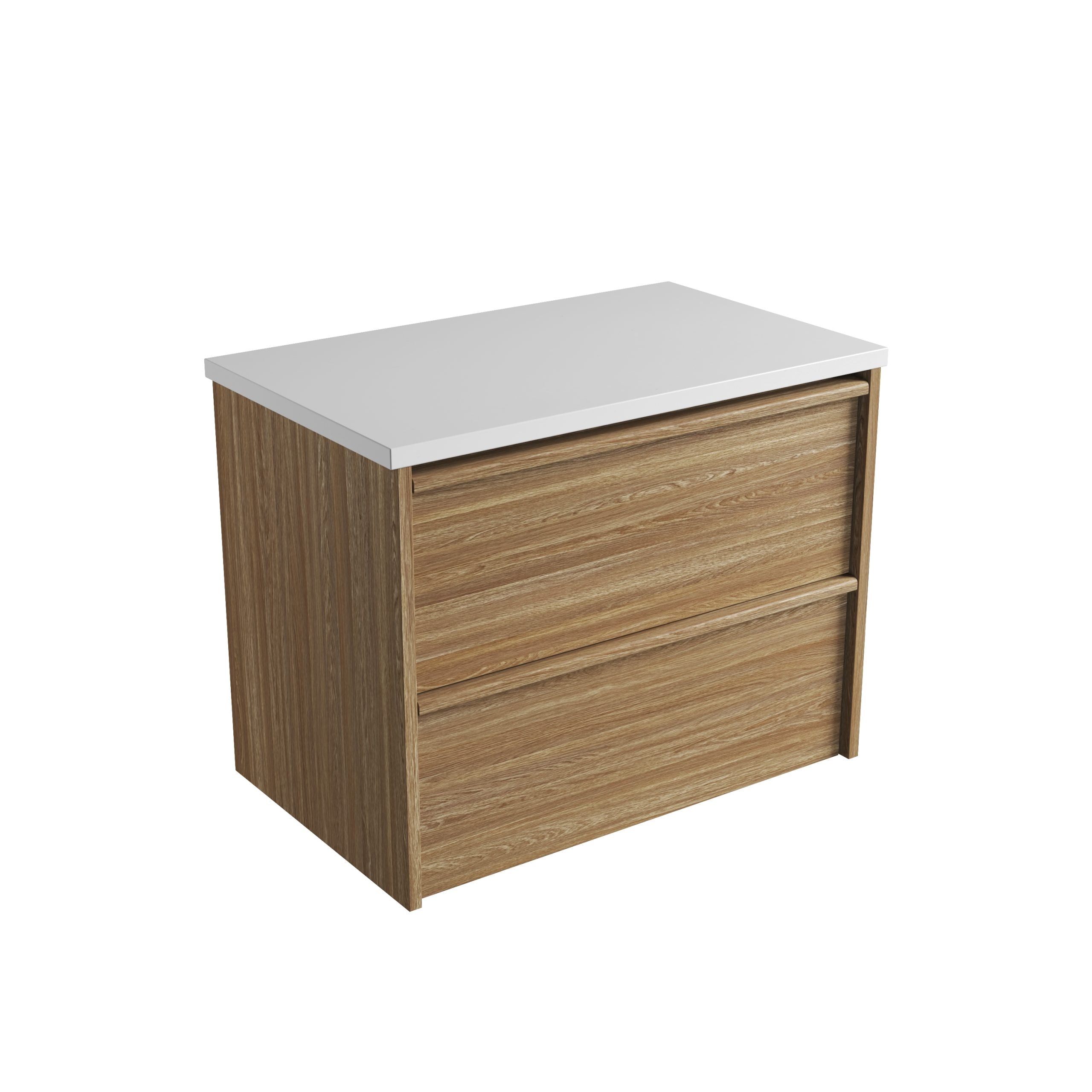 Venetta Framed Wall Hung Harvest Oak Vanity - Neche Interiors