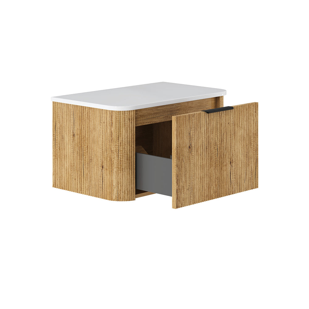 Minka Curved Scandi Oak Cabinet