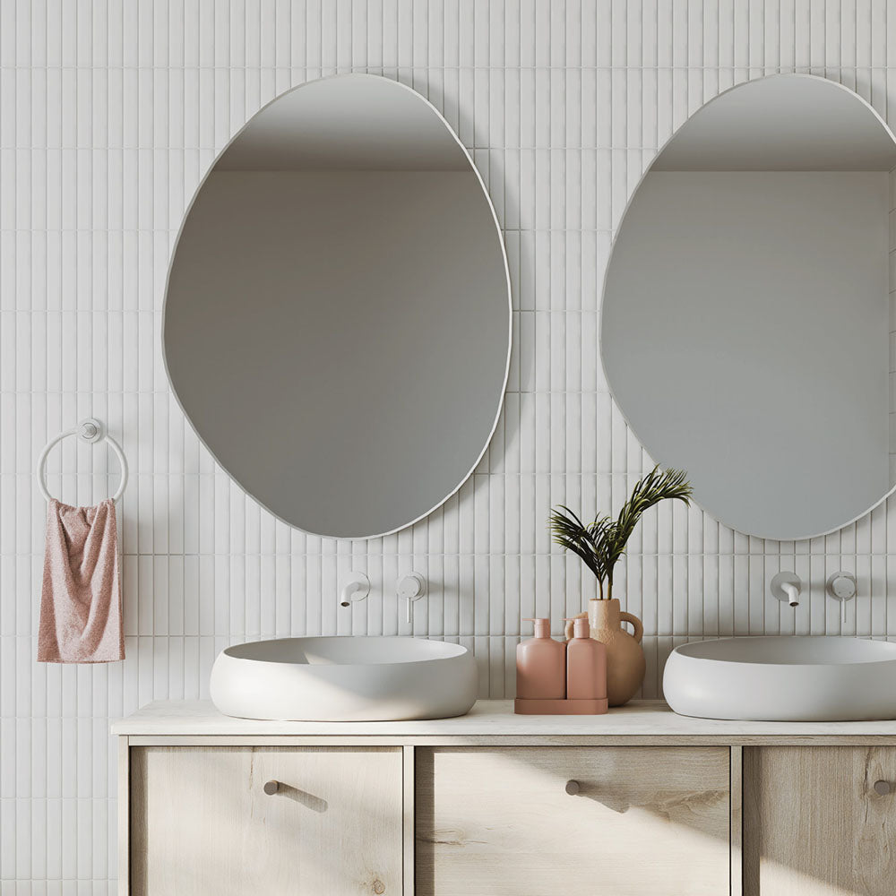 Pebble Asymmetrical Framed Mirror
