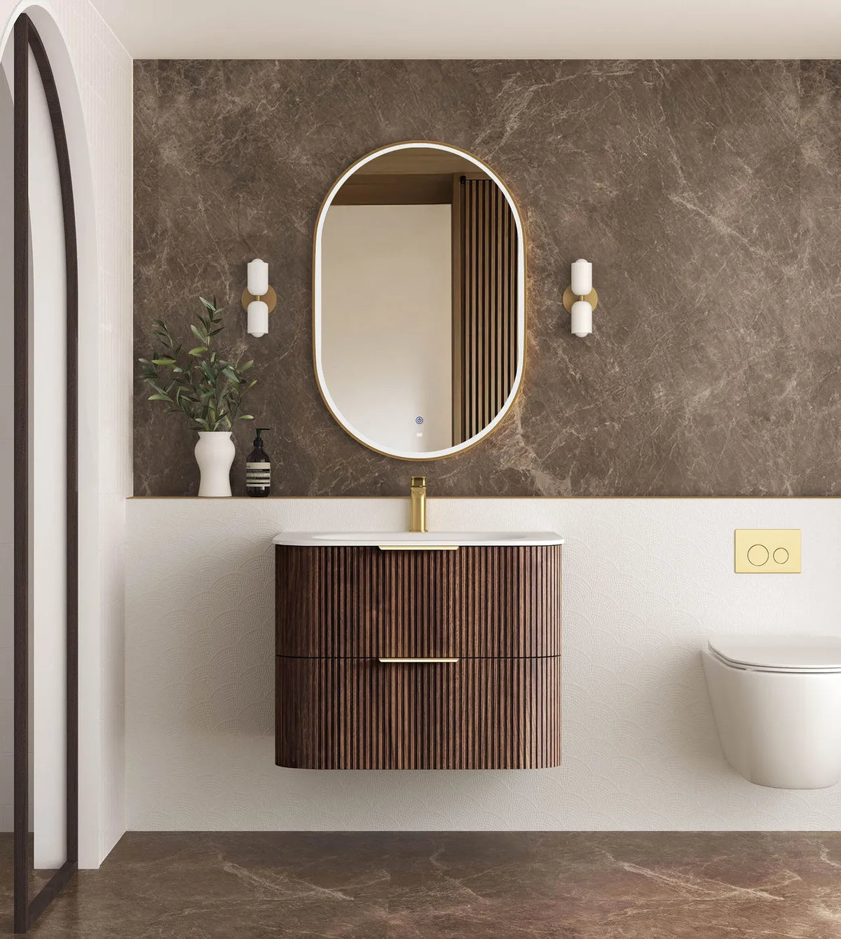 Otti Havana 750mm Chloe Silk 12mm Solid Surface Integrated Top