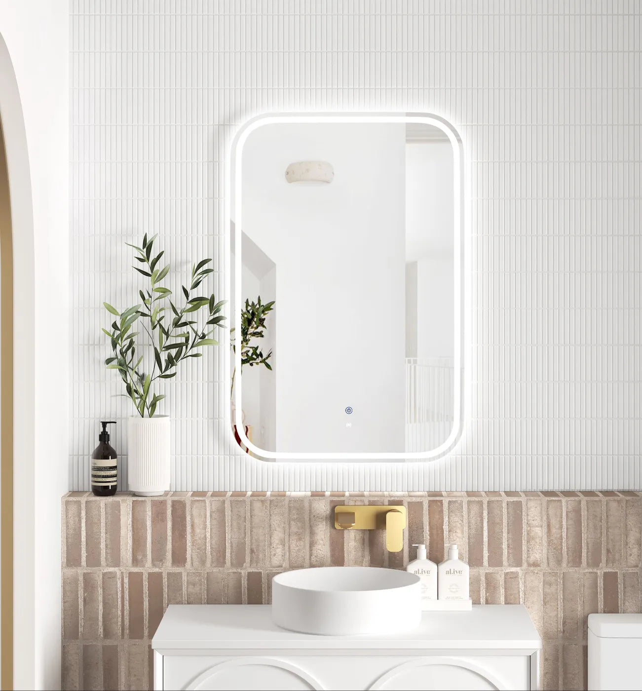 Newport LED Frameless Mirror - Neche Interiors