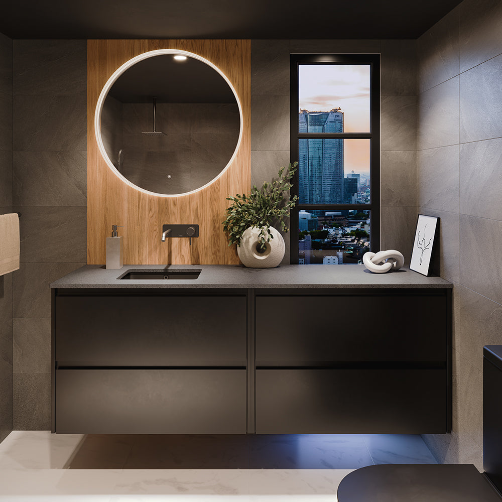 Amato Satin Black Cabinet