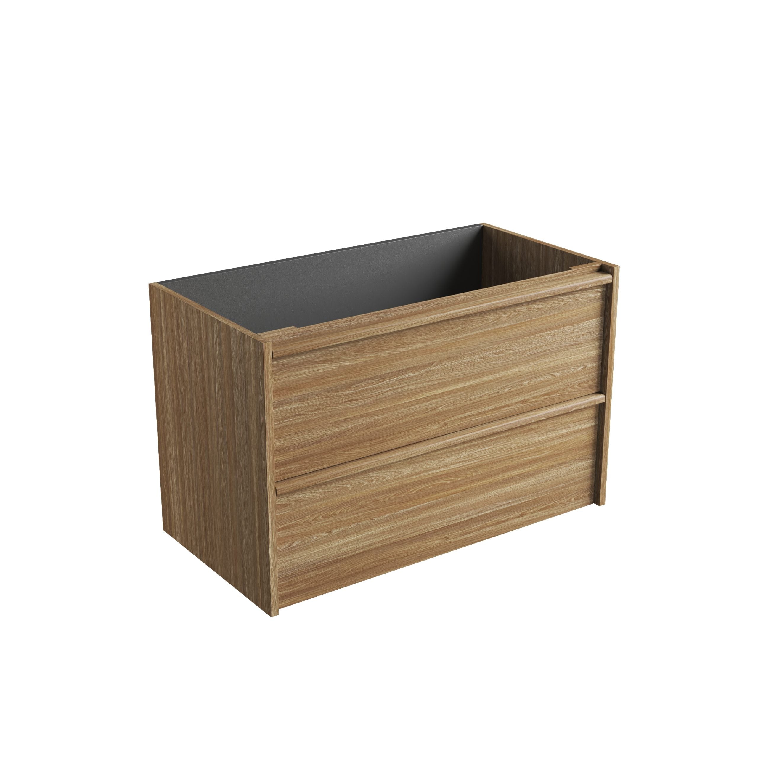 Venetta Framed Wall Hung Harvest Oak Vanity - Neche Interiors