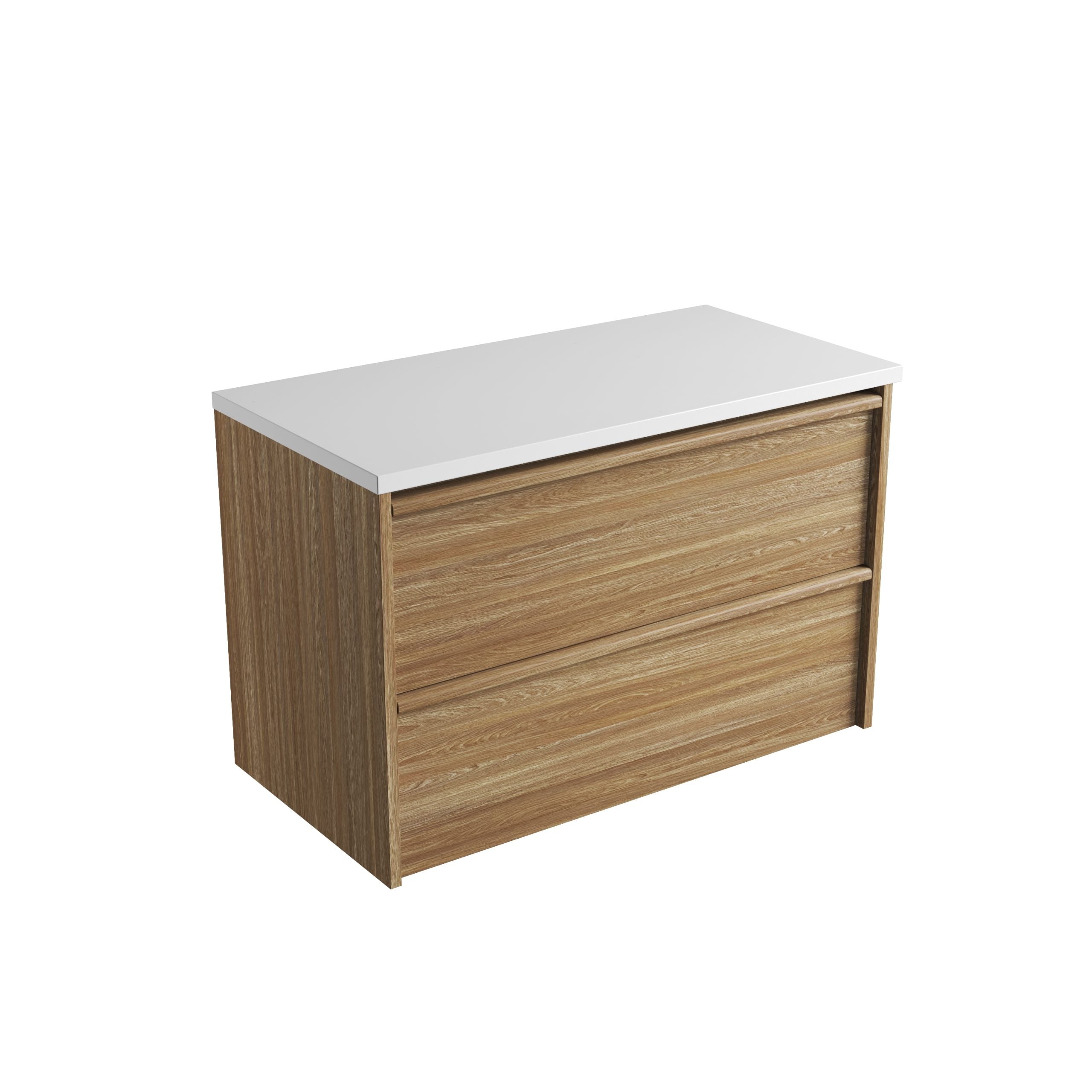 Venetta Framed Wall Hung Harvest Oak Vanity - Neche Interiors
