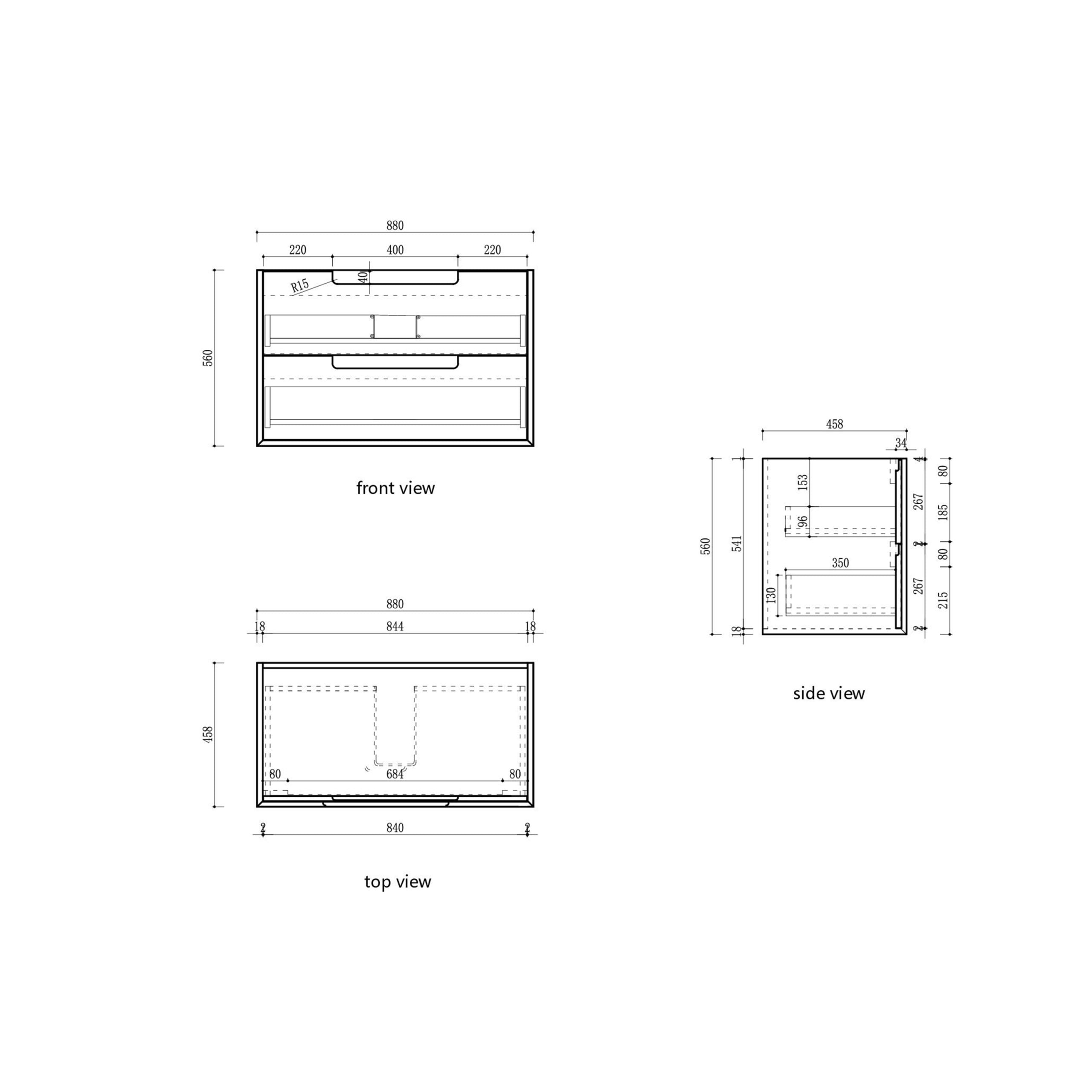 Voulari Framed Wall Hung Vanity - Neche Interiors