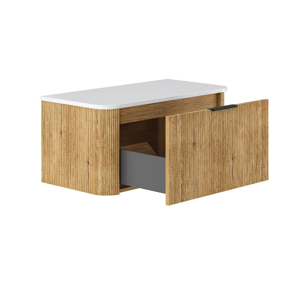 Minka Curved Scandi Oak Cabinet