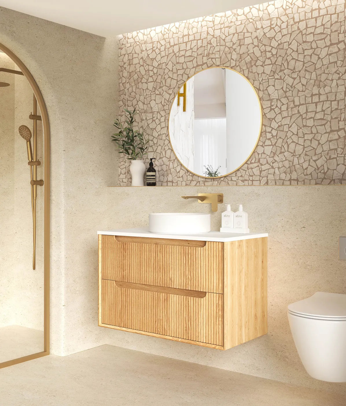The Byron Collection - Fluted Woodland Oak - Neche Interiors