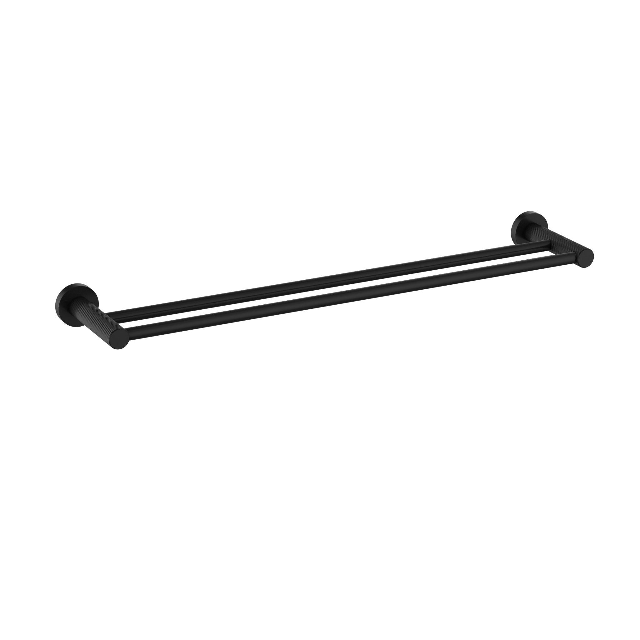 Linie Double Towel Rail 600 mm In - Matt Black