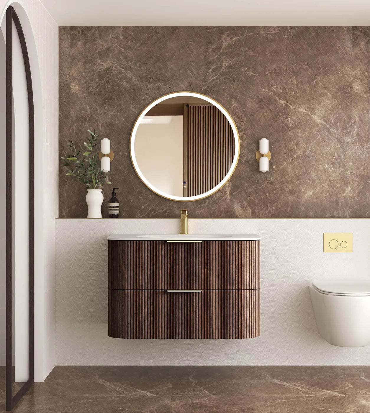 Otti Havana 900mm Chloe Silk 12mm Solid Surface Integrated Top