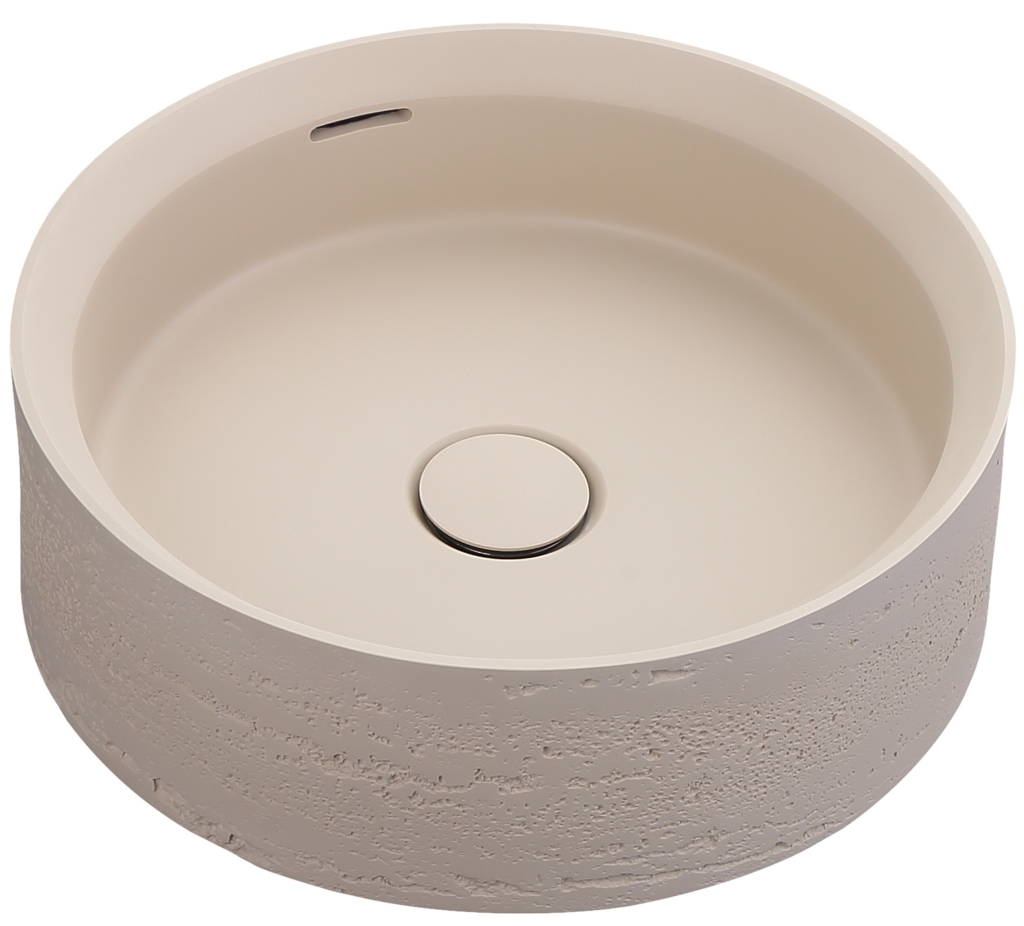 Thyra 380 Round Solid Surface Counter Top Basin - Neche Interiors