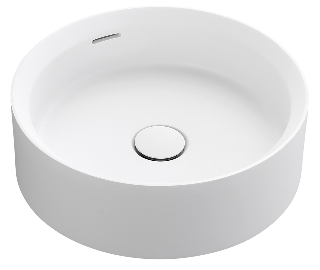Thyra 380 Round Solid Surface Counter Top Basin - Neche Interiors