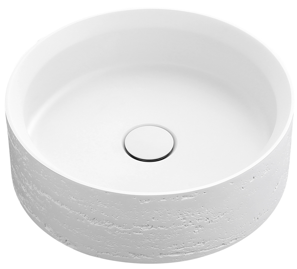 Thyra 380 Round Solid Surface Counter Top Basin - Neche Interiors