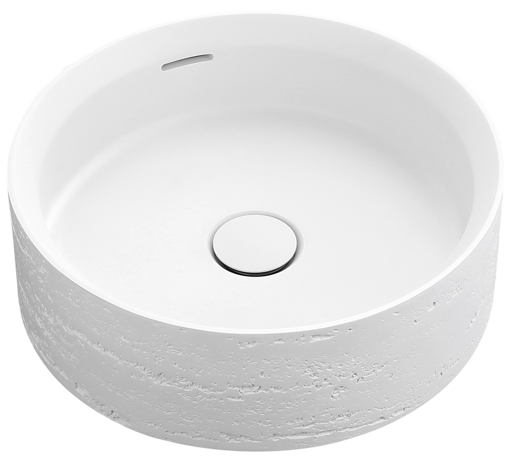 Thyra 380 Round Solid Surface Counter Top Basin - Neche Interiors