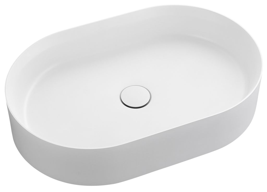 Idra 580 Oval Solid Surface Counter Top Basin - Neche Interiors