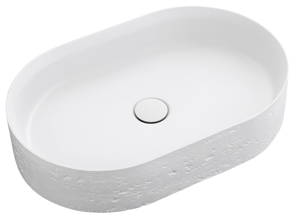 Idra 580 Oval Solid Surface Counter Top Basin - Neche Interiors