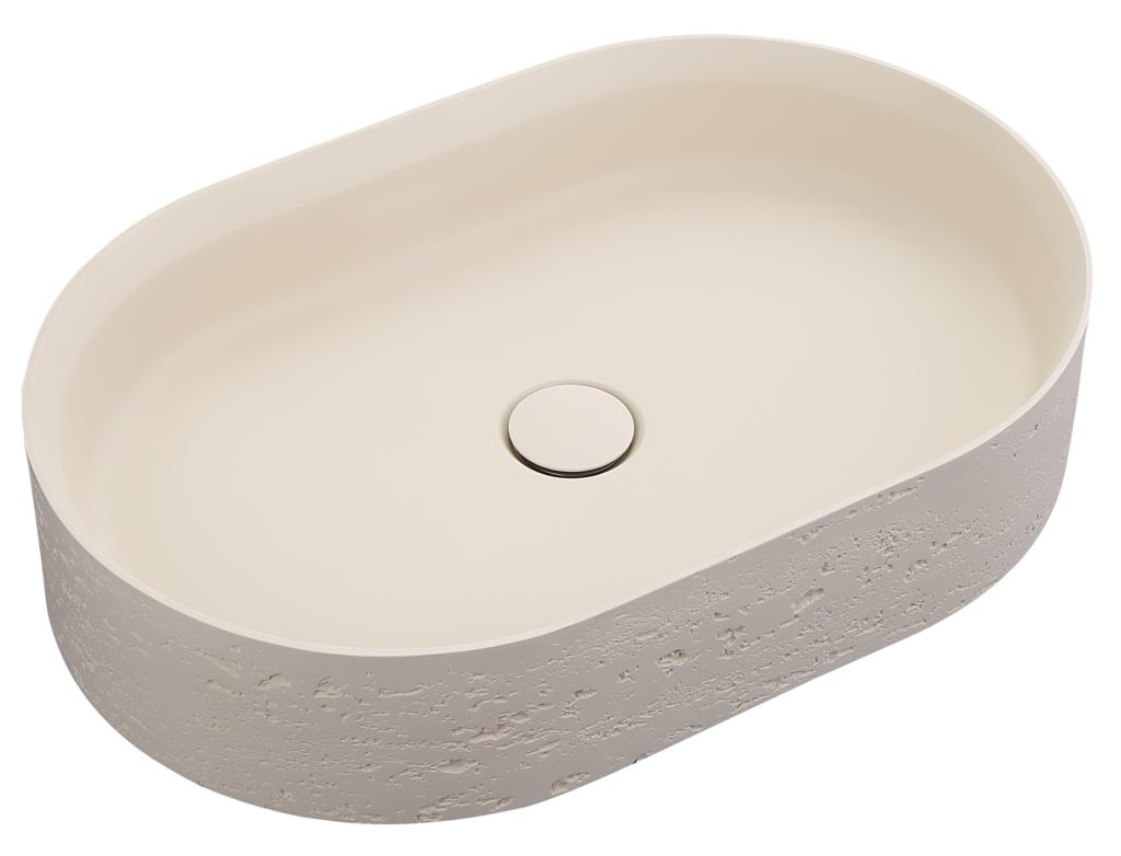 Idra 580 Oval Solid Surface Counter Top Basin - Neche Interiors