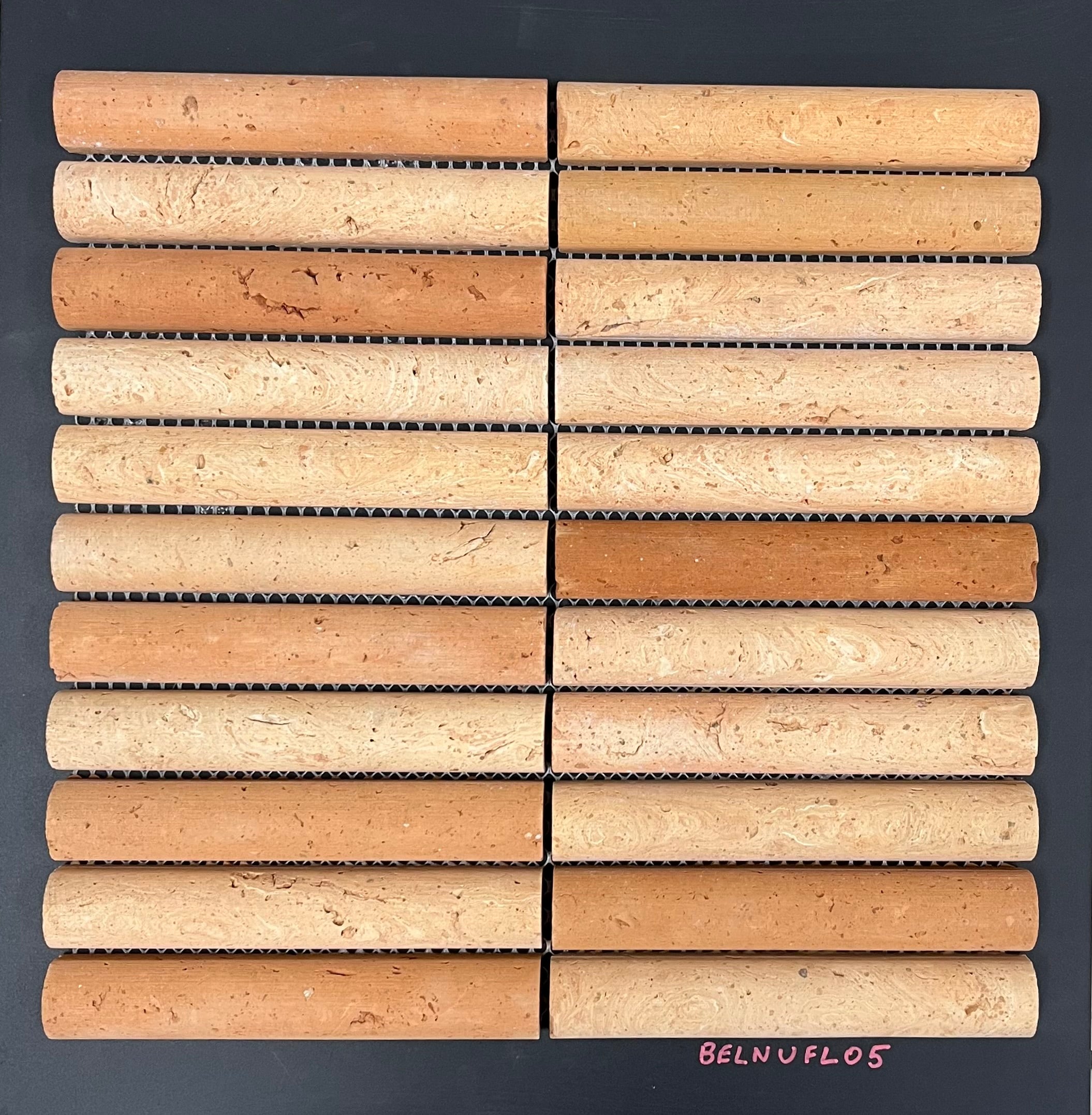 Nutte Red Fluted Mosaic