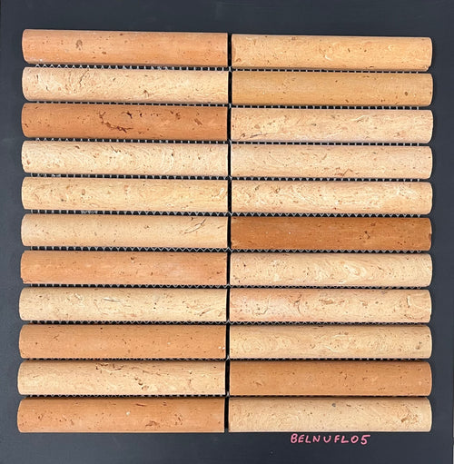 Nutte Red Fluted Mosaic
