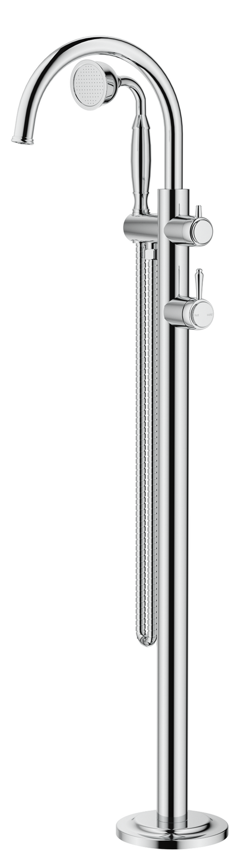 Mica Heritage Freestanding Bath Mixer with Hand Shower