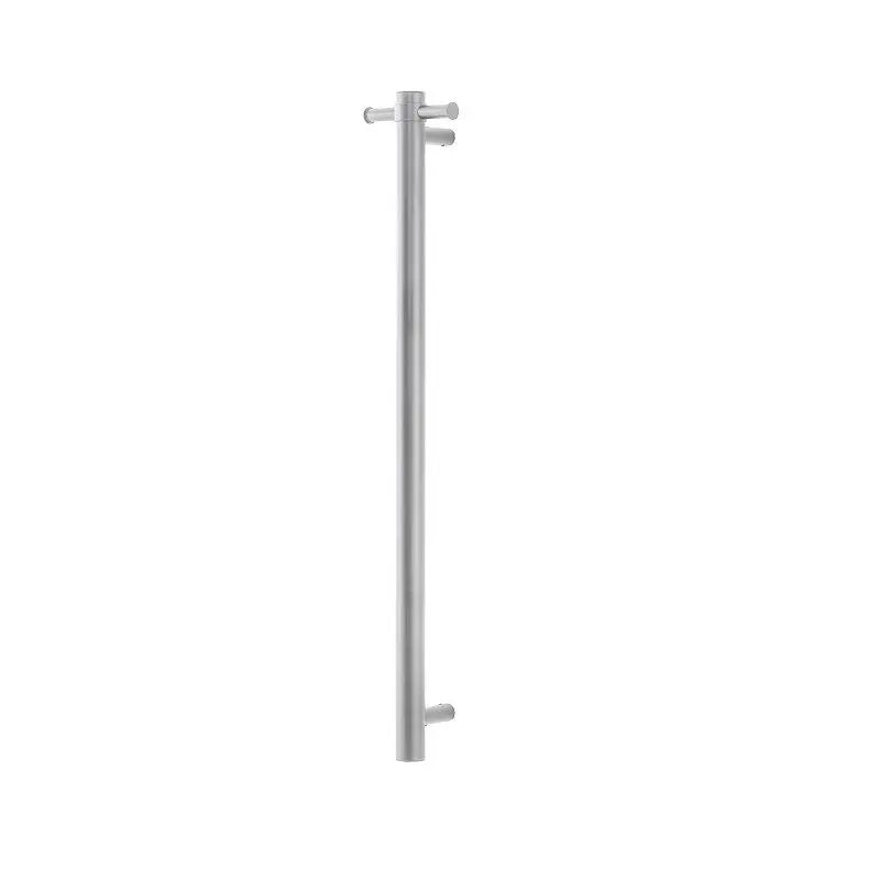 Round Vertical Electric Heated Towel Rail Single Bar