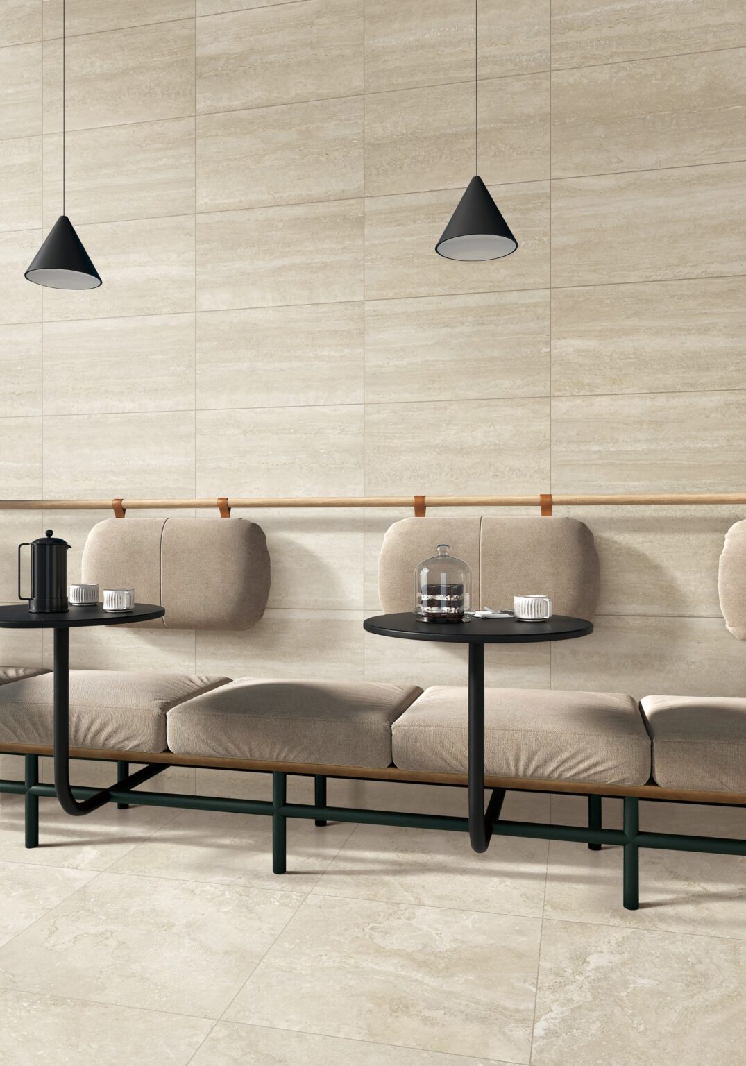 Norcia Vein Cut Travertine Porcelain Tile - Neche Interiors