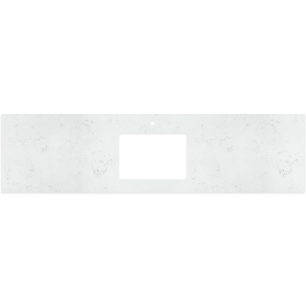Bianco Marble Silica Free Stone Top Rectangular Full Depth with Single Undermount Basin Hole & Tap Hole - Neche Interiors