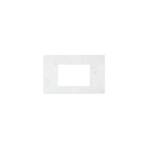 Bianco Marble Silica Free Stone Top Rectangular Full Depth with Single Undermount Basin Hole
