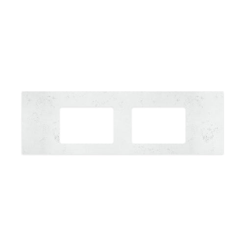 Bianco Marble Silica Free Stone Top Rectangular Full Depth with Double Undermount Basin Holes