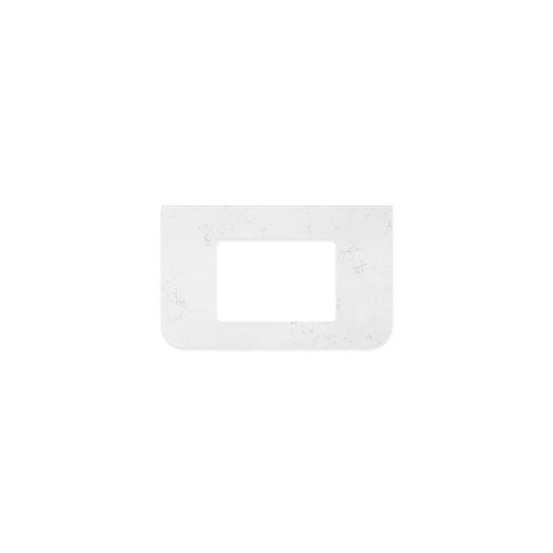 Bianco Marble Silica Free Stone Top Curved Full Depth with Single Undermount Basin Hole