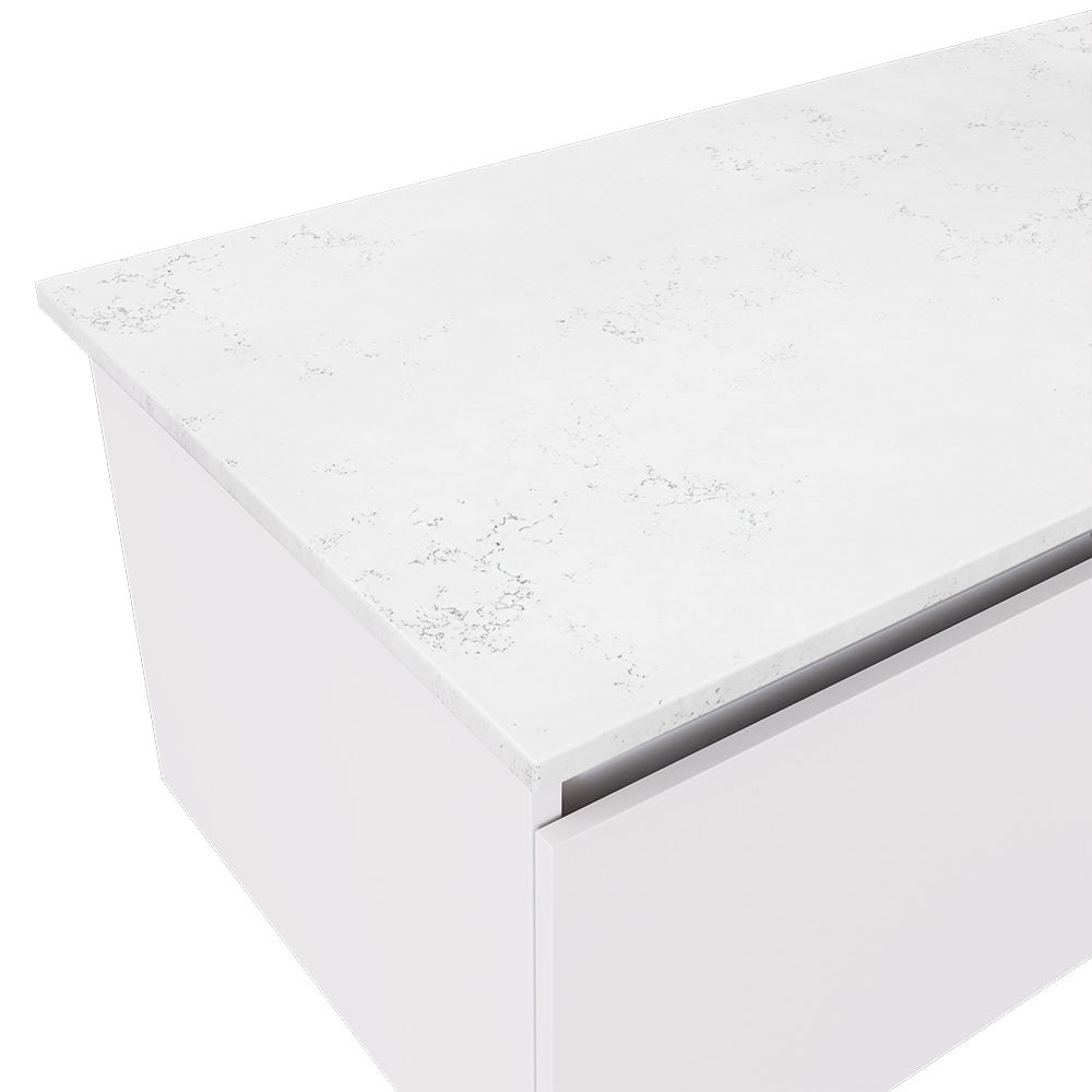 Bianco Marble Silica Free Stone Top Rectangular Full Depth
