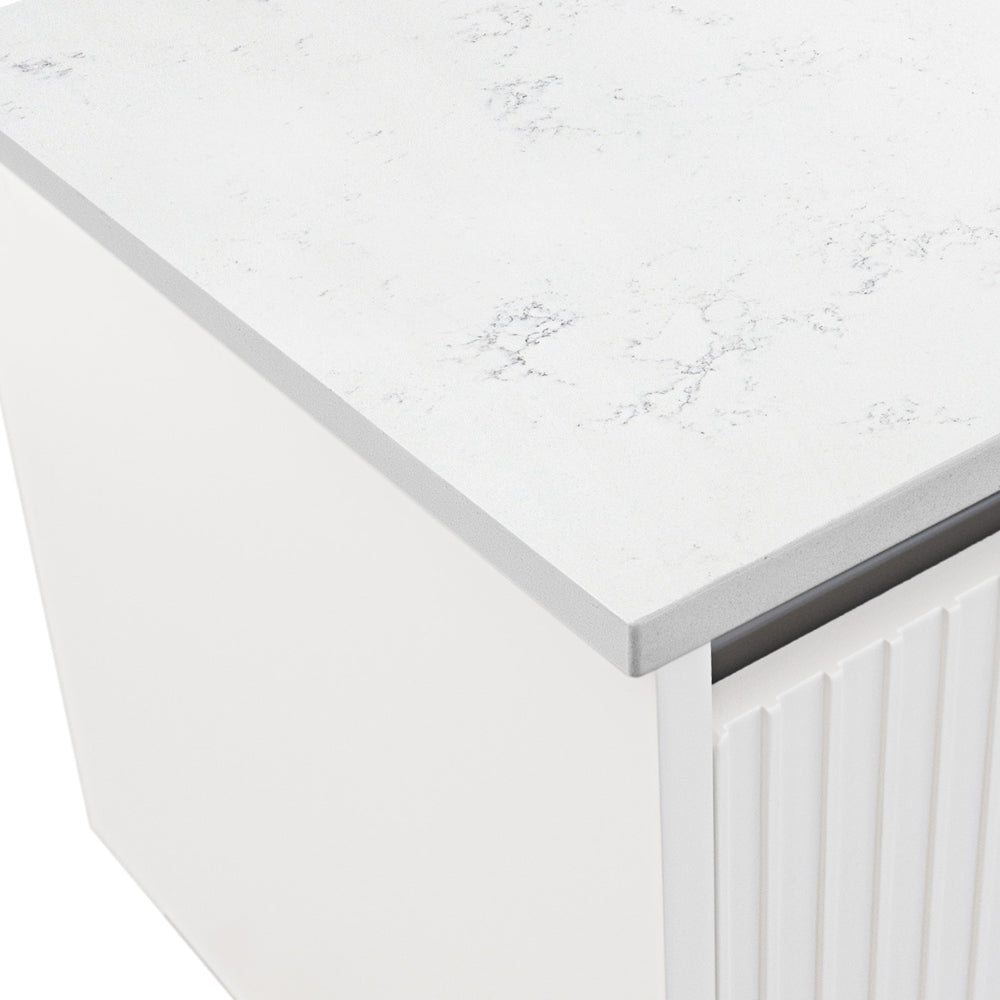 Bianco Marble Silica Free Stone Top Ensuite Depth