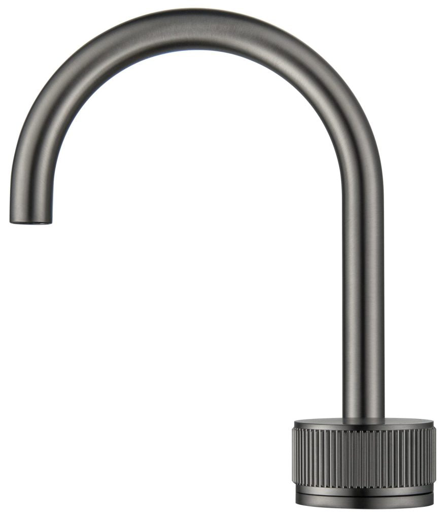 Mica Fluted Soft-Square Hob Basin Mixer Set - Neche Interiors