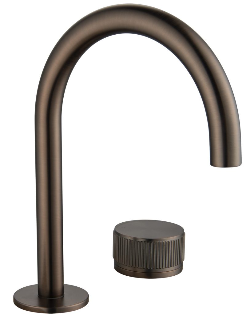 Mica Fluted Soft-Square Hob Basin Mixer Set - Neche Interiors