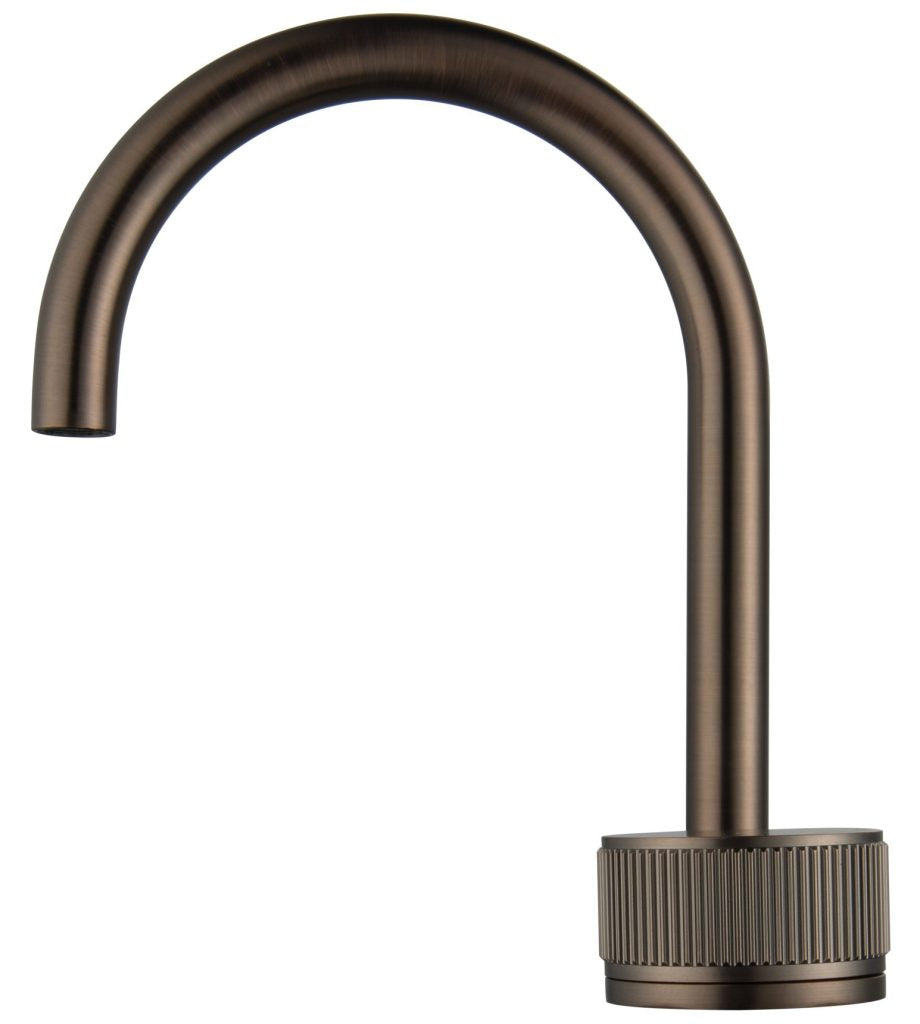 Mica Fluted Gooseneck Hob Basin Mixer Set - Neche Interiors