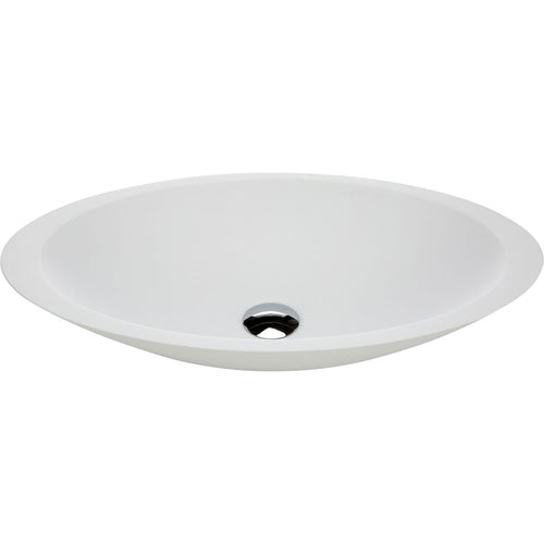 Bahama Solid Surface Above Counter Basin, Matte White