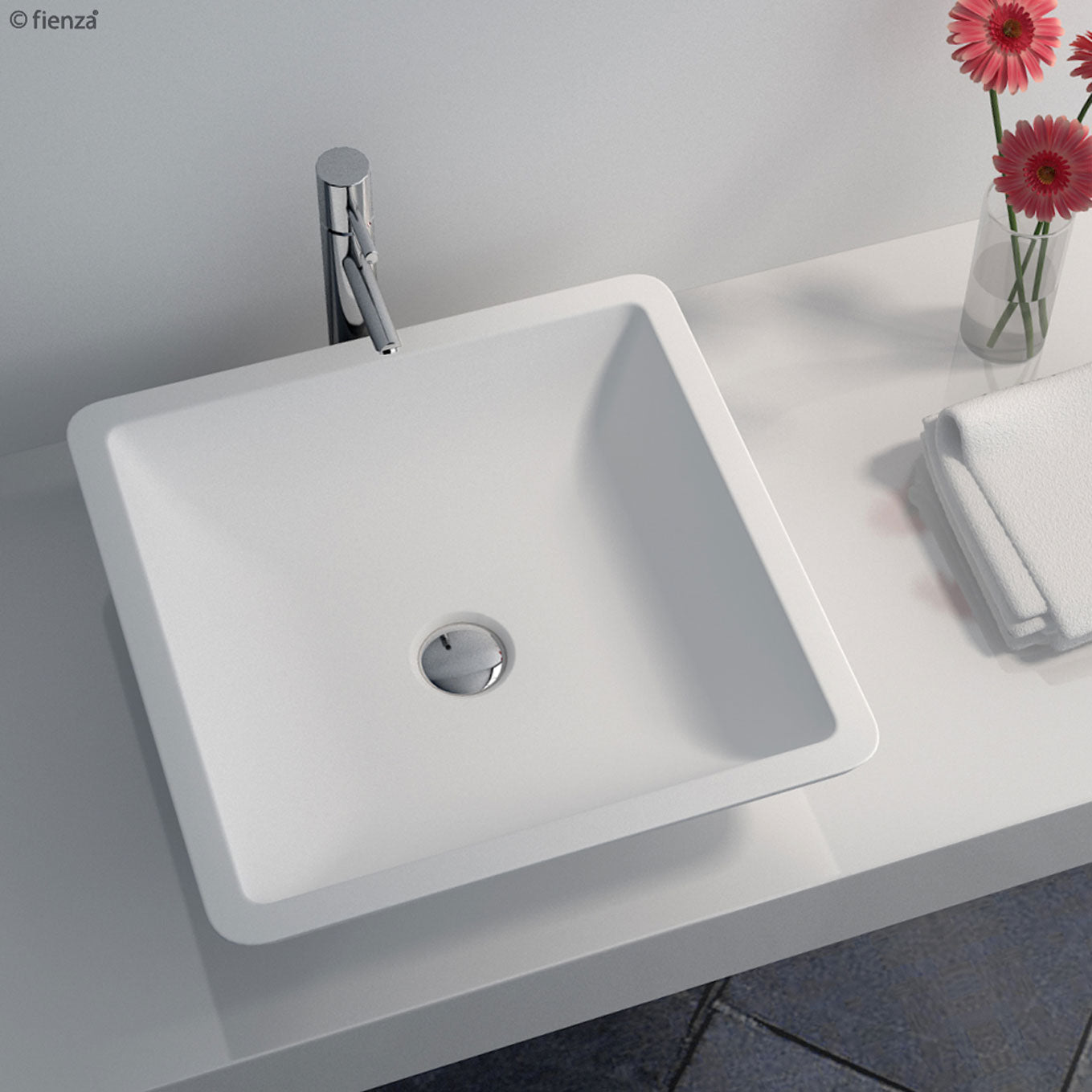 Classique 420 Solid Surface Above Counter Basin, Matte White