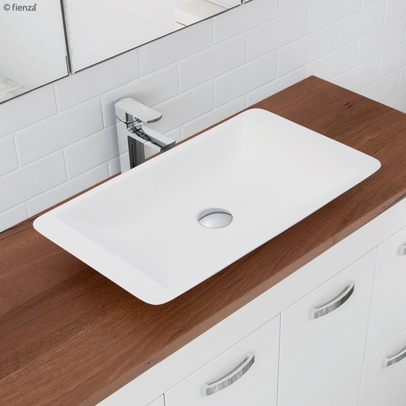 Classique Solid Surface Above Counter Basin, Matte White