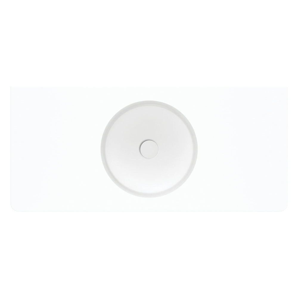 Encanto 1000 Solid Surface Wall Basin, No Tap Hole