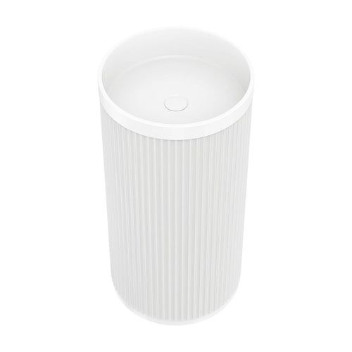 Minka Solid Surface Freestanding Basin, Matte White
